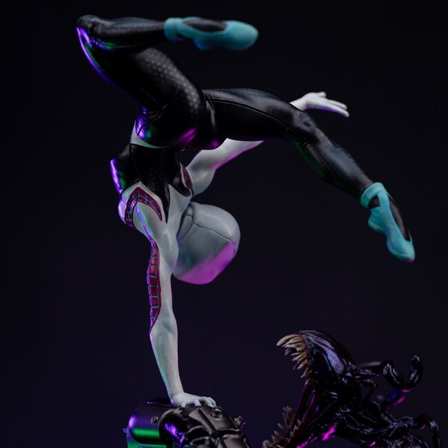 Spider-Man vs. Schurken – Kunststatue im Maßstab 1:10 – Ghost Spider Diorama – 34 cm