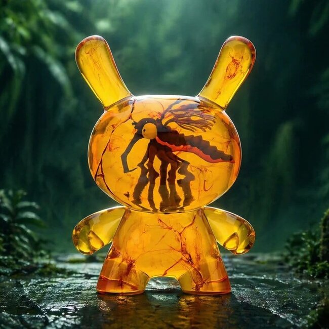 Dunny Art Spielzeugfigur aus Kunstharz, Bernstein, 20 cm