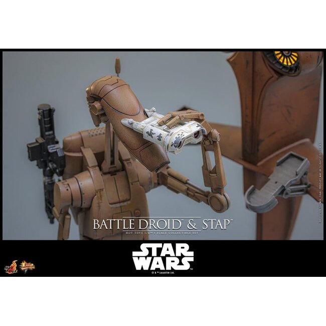Star Wars: Episode I – Die dunkle Bedrohung – Film-Meisterwerk-Actionfiguren-Set 1/6 Kampfdroide & STAP 32 cm