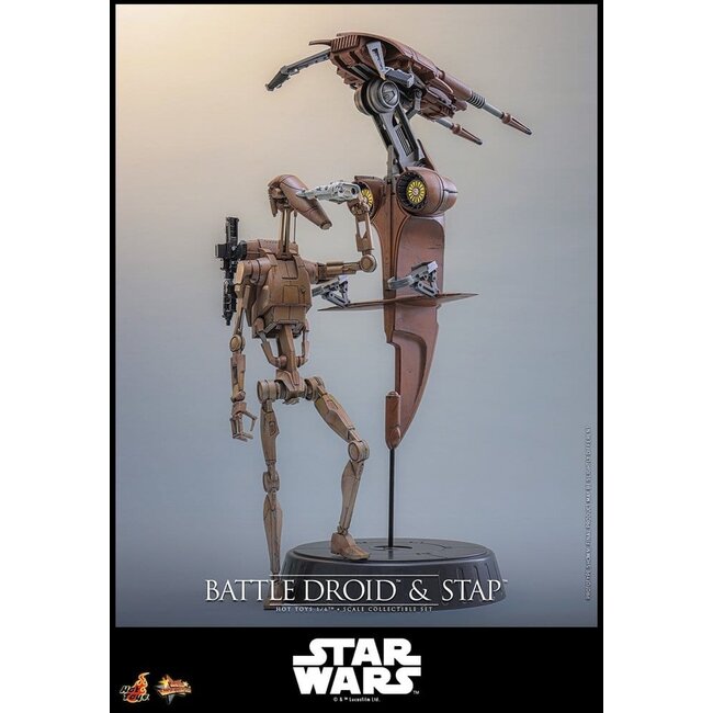 Star Wars: Episode I – Die dunkle Bedrohung – Film-Meisterwerk-Actionfiguren-Set 1/6 Kampfdroide & STAP 32 cm