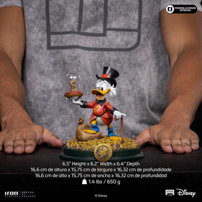 DuckTales-Kunstfigur im Maßstab 1:10, Onkel Dagobert Duck, 17 cm
