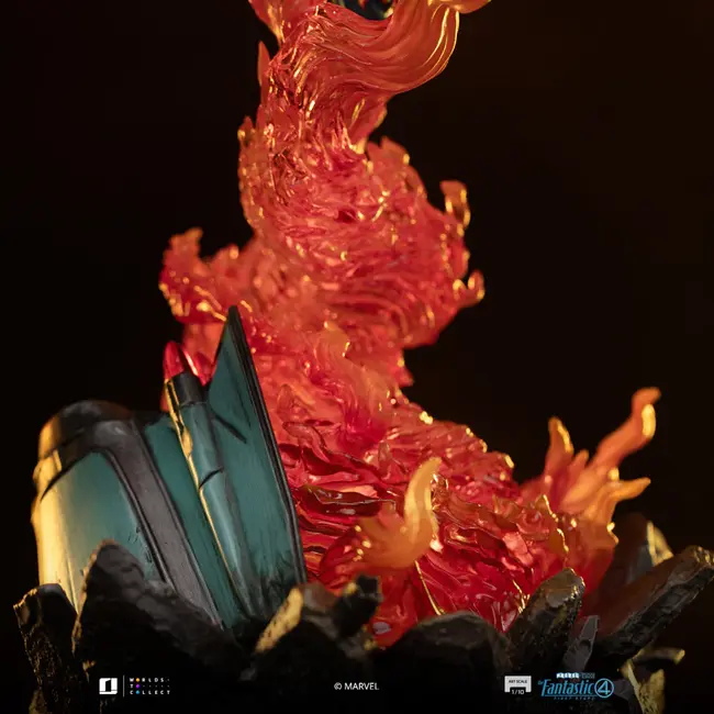 Fantastic Four Art Scale Statue 1/10 Menschliche Fackel (Variante im blauen Anzug)