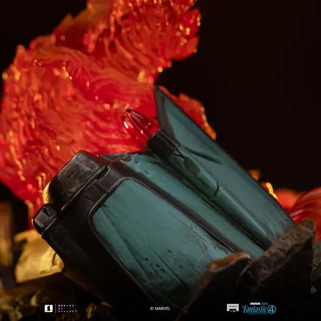 Fantastic Four Art Scale Statue 1/10 Menschliche Fackel (Variante im blauen Anzug)