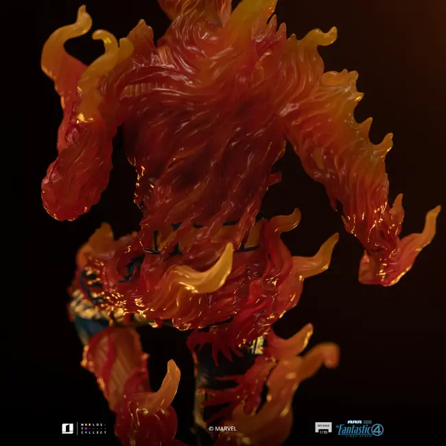 Fantastic Four Art Scale Statue 1/10 Menschliche Fackel (Variante im blauen Anzug)