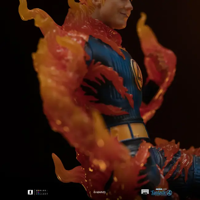 Fantastic Four Art Scale Statue 1/10 Menschliche Fackel (Variante im blauen Anzug)