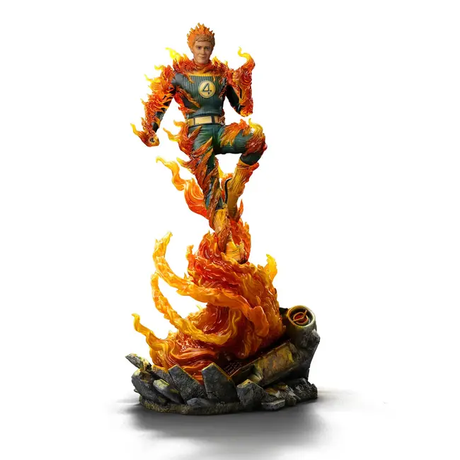 Fantastic Four Art Scale Statue 1/10 Menschliche Fackel (Variante im blauen Anzug)