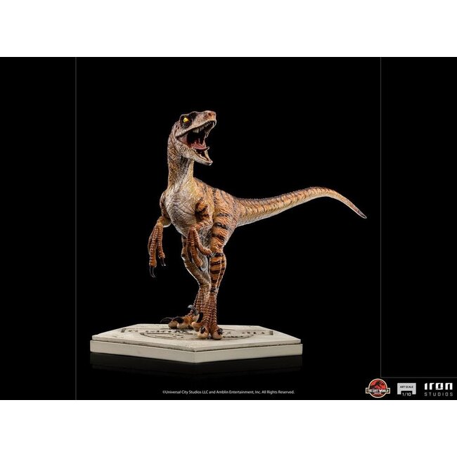 Jurassic World: Die verlorene Welt – Kunststatue im Maßstab 1:10 – Velociraptor, 15 cm