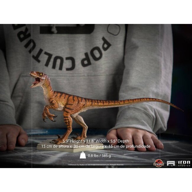Jurassic World: Die verlorene Welt – Kunststatue im Maßstab 1:10 – Velociraptor, 15 cm
