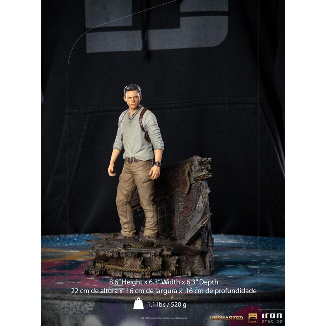 Uncharted Movie Deluxe Art Scale Statue 1/10 Nathan Drake 22 cm