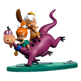 Iron Studios Flintstones-Kunstfigur im Maßstab 1:10: Dino, Pebbles und Bamm-Bamm, 13 cm