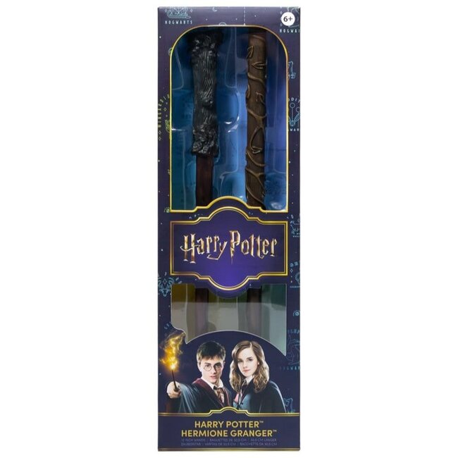 Harry Potter Rollenspiel-Zauberstäbe, 2er-Pack, Harry Potter & Hermine Granger, 31 cm