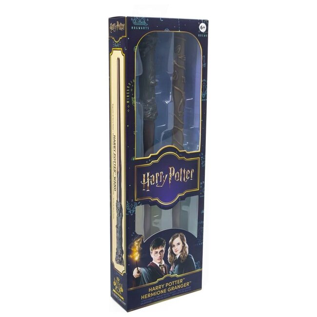 Harry Potter Rollenspiel-Zauberstäbe, 2er-Pack, Harry Potter & Hermine Granger, 31 cm