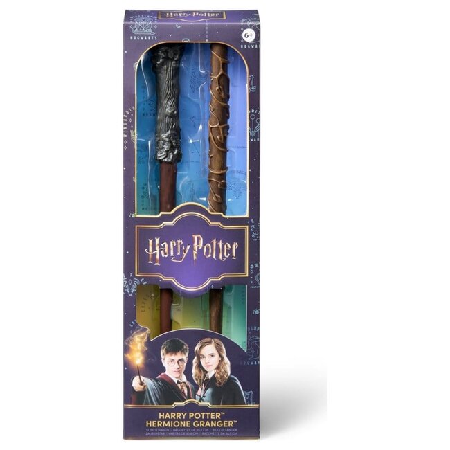 Harry Potter Rollenspiel-Zauberstäbe, 2er-Pack, Harry Potter & Hermine Granger, 31 cm
