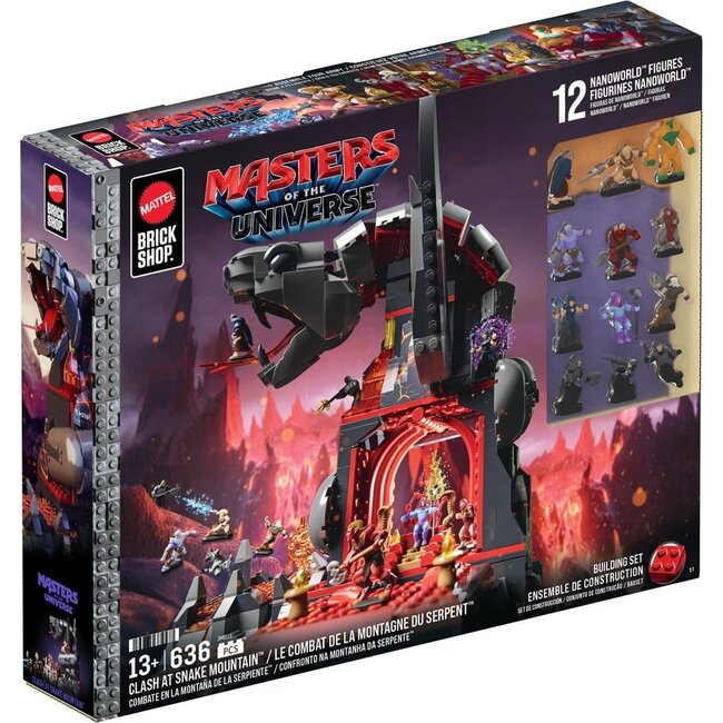 Masters of the Universe Mattel Brick Shop Construction Set Snake Mountain