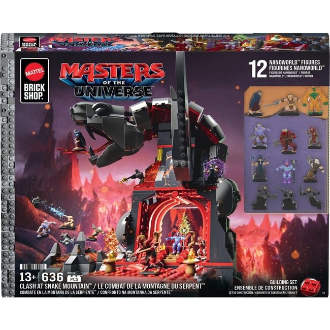 Masters of the Universe Mattel Brick Shop Construction Set Snake Mountain