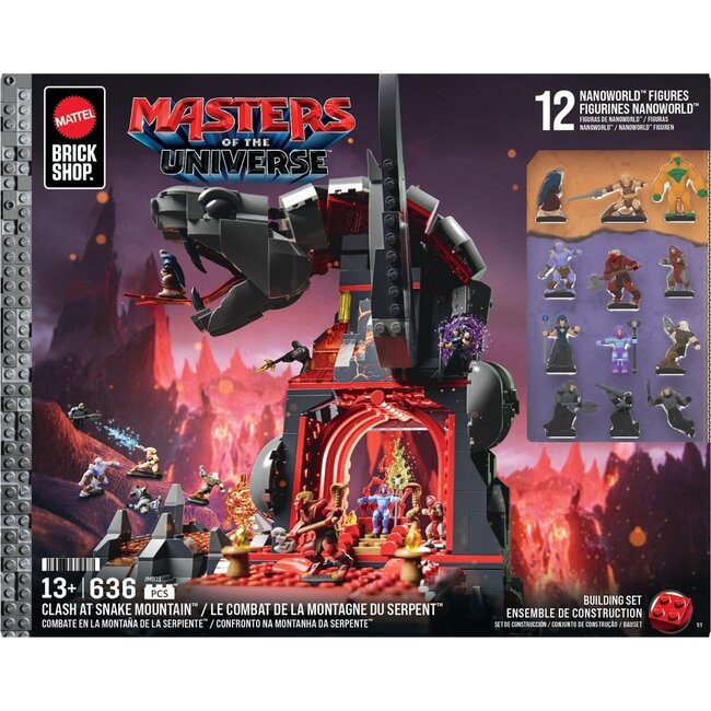 Masters of the Universe Mattel Brick Shop Construction Set Snake Mountain