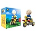 Super7 Peanuts Super Cycles Fahrzeug Charlie Brown (Blaues Dreirad mit gelbem Aufdruck)