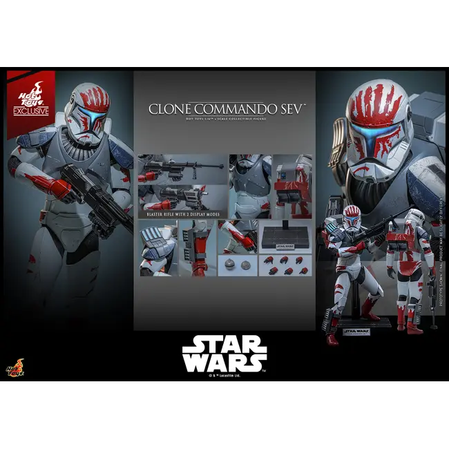 Star Wars: The Clone Wars Television Masterpiece Action Figure 1/6 Clone Commando Sev (Hot Toys Exclusive) 30 cm