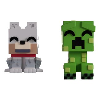 Youtooz Minecraft Vinylfiguren Wolf und Creeper Monitor Buddiez