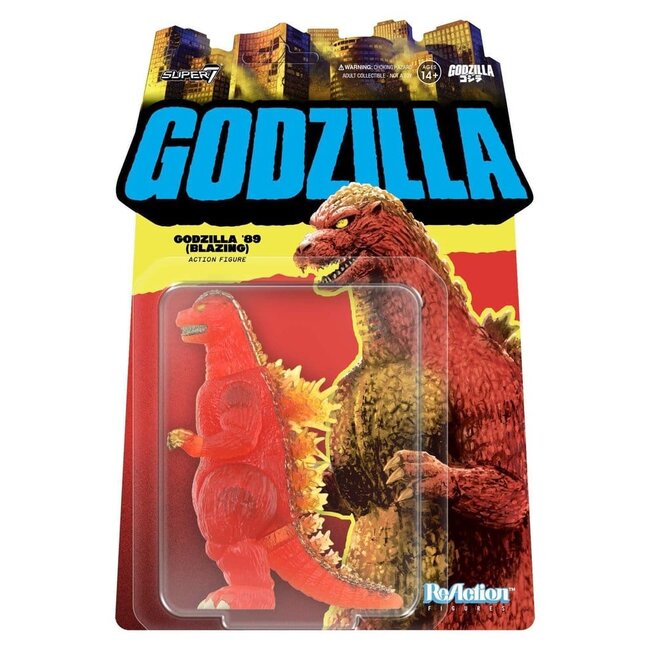 Super7 Godzilla Toho ReAction Actionfigur Godzilla - 1989 (Blazing) 10 cm