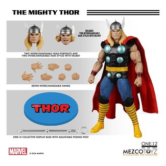 Mezco Toys Marvel One:12 Collective Action Figure 1/12 The Mighty Thor 17 cm