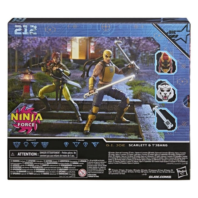 G.I. Joe Classified Series Action Figure 2-Pack #212 Ninja Force Scarlett & T'Jbang 15 cm