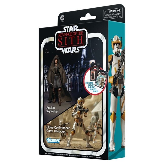 Star Wars Episode III Vintage Collection Actionfiguren-Doppelpack: Anakin Skywalker & Klonkommandant Cody (Utapau), 10 cm