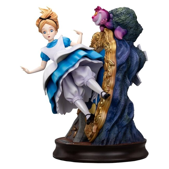 Alice im Wunderland – Meisterhaft gefertigte Statue: Alice und die Grinsekatze, 40 cm