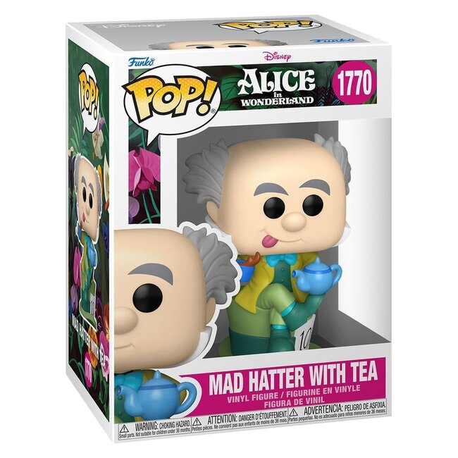 Alice im Wunderland POP! Vinylfigur Verrückter Hutmacher mit Tee 9 cm