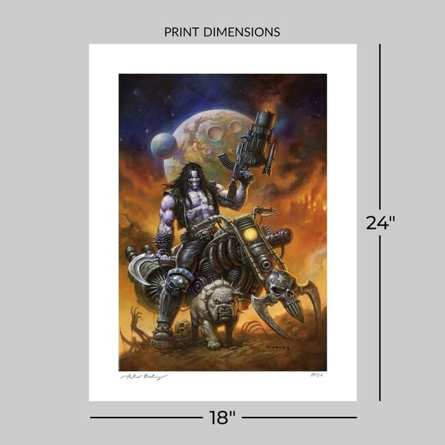 DC Comics Kunstdruck Lobo™: The Main Man von Alex Horley 46 x 61 cm - ungerahmt