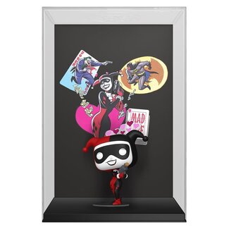 Funko DC Comics POP! Vinylfigur Harley Quinn (9 cm) mit Comic-Covern