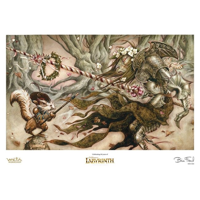Weta Workshop Labyrinth (1986) Kunstdruck Der Ritter, der niemals nachgibt Limitierte Auflage 30 cm