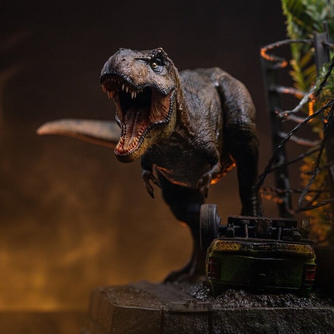 Jurassic Park Icons Statue T-Rex Ausbruch Set A 17 cm