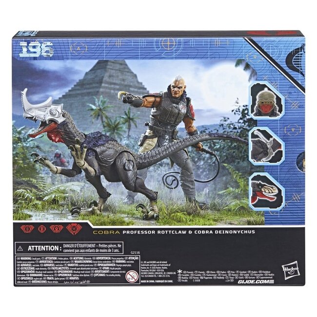 G.I. Joe Classified Series Action Figure 2-Pack #196 Professor Rottclaw & Cobra Deinonychus 15 cm