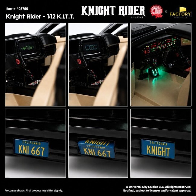 Knight Rider Actionfigur 1/12 KITT mit Michael Knight
