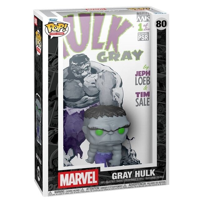 Marvel POP! Comic Covers Vinyl Figure Gray Hulk 9 cm