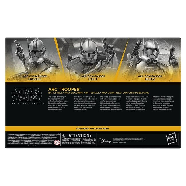 Star Wars: The Clone Wars Black Series Actionfiguren-3er-Pack ARC Trooper Havoc, Colt & Blitz 15 cm