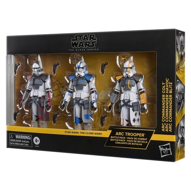 Star Wars: The Clone Wars Black Series Actionfiguren-3er-Pack ARC Trooper Havoc, Colt & Blitz 15 cm