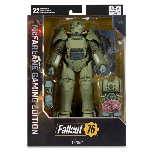 Fallout 76 Gaming Edition Actionfigur T-45 Militärrüstung (Rote Platin-Edition) 20 cm