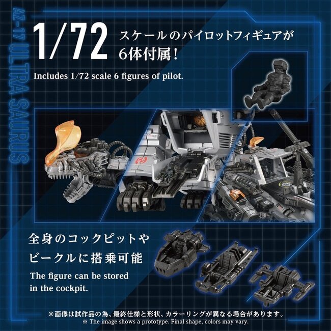 Zoids Plastikmodell 1/72 AZ-17 Ultra Saurus 58 cm
