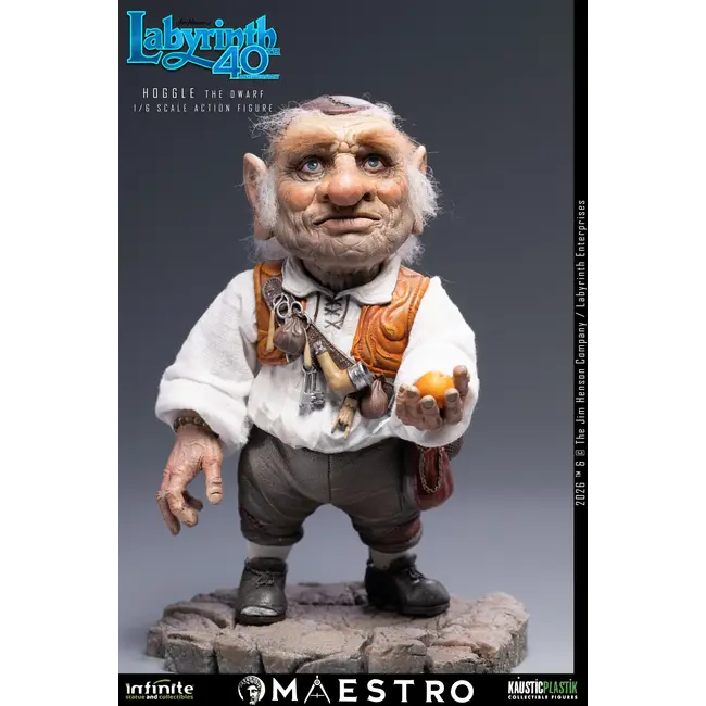 Labyrinth-Actionfigur 1/6 Hoggle der Zwerg 17 cm