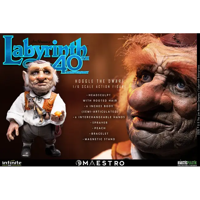 Labyrinth Action Figure 1/6 Hoggle The Dwarf 17 cm
