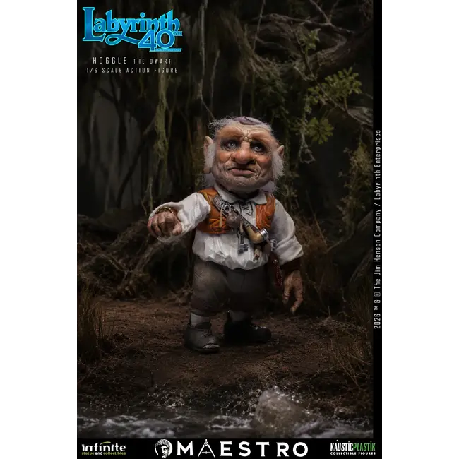 Labyrinth-Actionfigur 1/6 Hoggle der Zwerg 17 cm