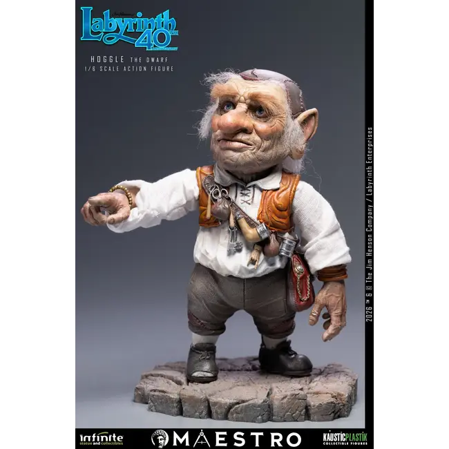 Labyrinth-Actionfigur 1/6 Hoggle der Zwerg 17 cm