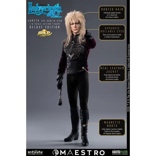 Labyrinth Action Figure 1/6 Jareth The Goblin King (Deluxe Edition Gold) 30 cm