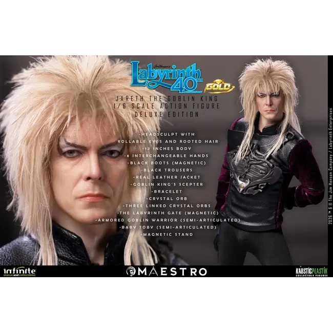 Labyrinth-Actionfigur 1/6 Jareth, der Koboldkönig (Deluxe Edition Gold) 30 cm