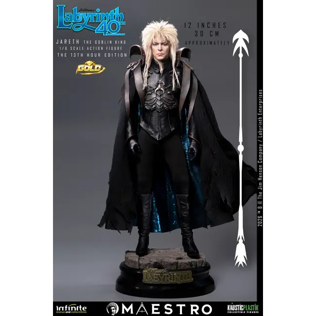 Labyrinth Action Figure 1/6 Jareth The Goblin King (The 13th Hour Edition Gold) 30 cm