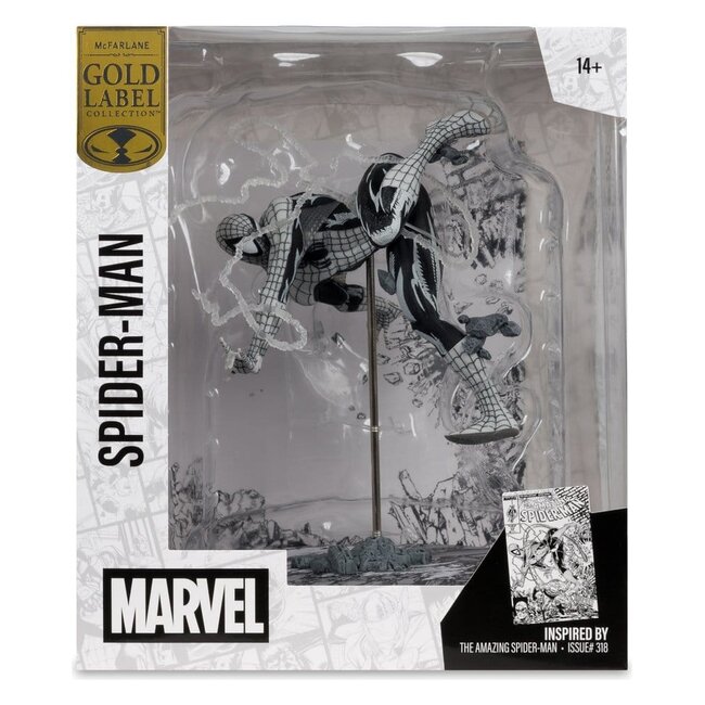Marvel PVC Statue !/10 Spider-Man (Line Art) (The Amazing Spider-Man #318) (Gold Label) 17 cm