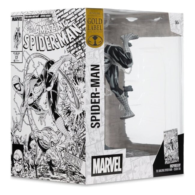 Marvel PVC Statue !/10 Spider-Man (Line Art) (The Amazing Spider-Man #318) (Gold Label) 17 cm