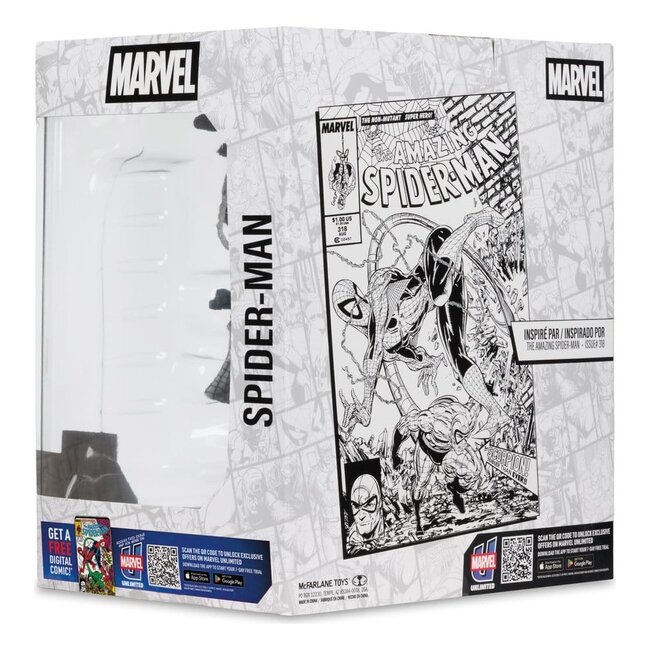 Marvel PVC-Statue !/10 Spider-Man (Strichzeichnung) (The Amazing Spider-Man #318) (Gold Label) 17 cm